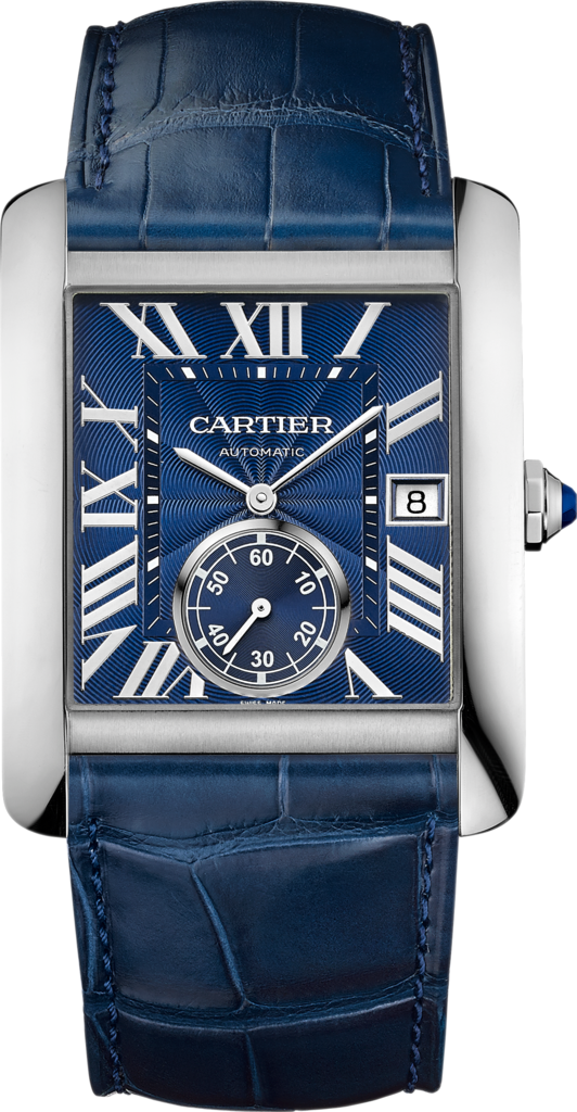 Blue Alligator Straps Replica Cartier Tank MC Watches